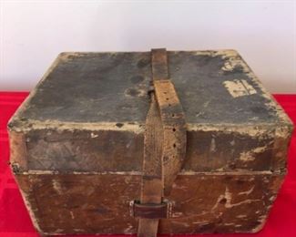 Antique French Leather Fur Case