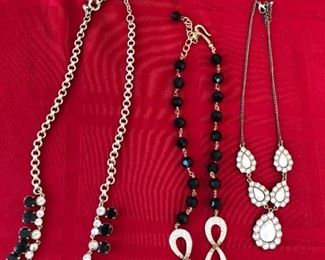 Black Rhinestone Necklace Set