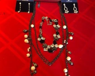 Crystal, Black, Faux Pearl Jewelry