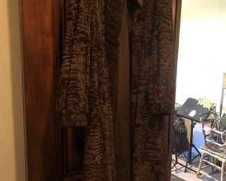 Chocolate Brown Fur Vintage Coat