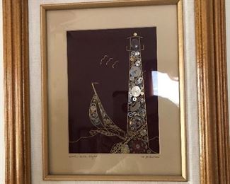 Lighthouse & Sail Boat Made from Watch Parts
