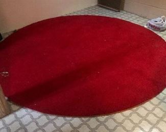 Large Red Circular Carpet