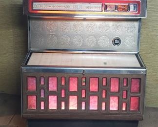 Vintage 1960's Rowe AMI Jukebox by Triangle Industries, full of Classic 45 records ~ works ~ 42 x 28 x 51 in. tall ~ IN BASEMENT ~ Bring plenty of Help to remove