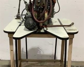 Located in: Chattanooga, TN
MFG The National Rivet&MFG Co
Ser# 882-H1
Kingston Rivet Machine
Size (WDH) 30"W x 32-3/4"D x 52"H
Motor Specs:
General Electric
MN: 5KH37PN38
115V - 60Hz - 1Ph
1140 RPM
1/6 HP
**Sold As Is Where Is**
Unable To Test