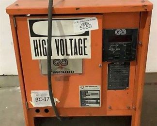 Located in: Chattanooga, TN
MFG GNB Batteries
Model GTC12-600S1
Ser# 87B1108
Power (V-A-W-P) 208/240/480V - 22/19.5/10A - 60Hz - 1P
24V Battery Charger
Size (WDH) 23"W x 19"D x 25"H
*Marked Parts*
**Sold as is Where is**
Unable To Test