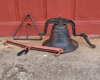 Cast iron bell and triangle