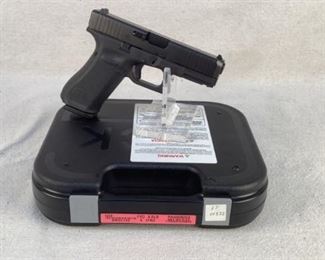 Serial - BSNC143
Mfg - Glock Model
Model - 45 Pistol
Caliber - 9mm Luger
Barrel - 4.02"
Capacity - 17+1
Magazines - 3
Type - Pistol
Located in Chattanooga, TN
Condition - 1 - New
This is a Glock Model 45 pistol chambered in 9mm Luger. This pistol is one of Glock's newest offering and is described as a "crossover" pistol due to it's shorter slide and full size frame. This pistol comes with 3 17 round magazines and typical Glock Accessories.