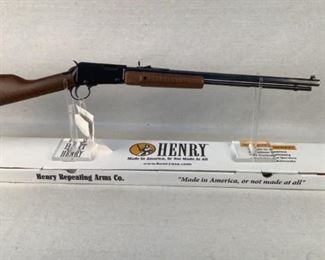 Serial - P42409T
Mfg - Henry Pump
Model - Action Rifle
Caliber - 22 S/L/LR
Barrel - 19.75"
Capacity - 15+1
Type - Rifle, Pump Action
Located in Chattanooga, TN
Condition - 1 - New
This is a Henry Model H003T pump action octagonal rifle chambered in 22 Short, Long, and Long Rifle. This rifle features standard iron sights, a pump action, and is a must have for Henry and firearm collectors nationwide.