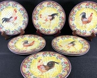 Petite Provence Rooster Plates