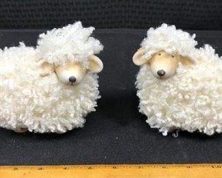 Fuzzy Lamb Figurines