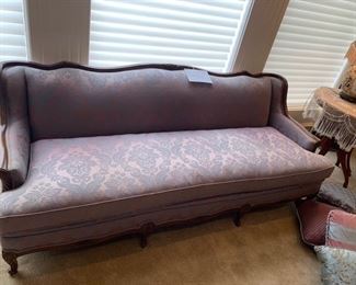 Early to mid century, down stuffed, Victorian couch. Excellent condition. 