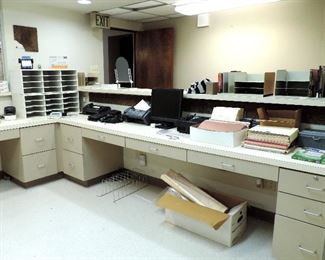 OFFICE SUPPLIES AND BUILT IN DESKS