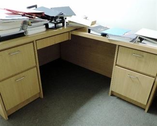 2 PIECE BLONDE DESK