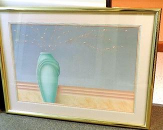 FRAMED ART WITH BLUE VASE