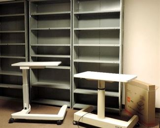 METAL SHELVES AND ROLLING CARTS