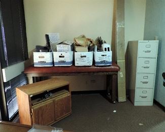 ROLLLING TABLE, FILE CABINET AND SMALL CABINET