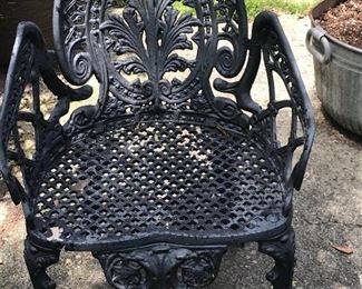 Iron patio chair 