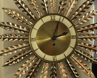 Authentic Mid-Century brass clock