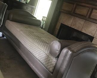Pearlized leather daybed settee in grey
Candice Olson for Norwalk
Retail $3800