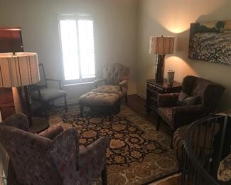 Media room
Like new furniture and hand-knotted wool rug 