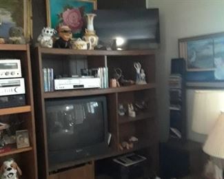 Wall unit with stereo equipment
