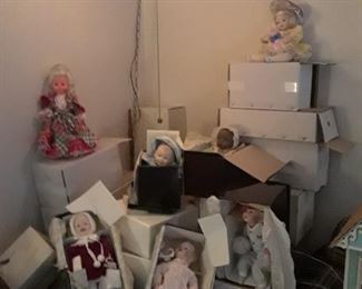 Dolls and original boxes