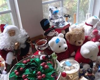 Santas. Candle rings, bears and more