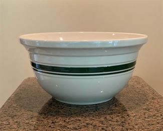 Lot#81  $95.00  Roseville 8 qt. mixing bowl                  green stripe