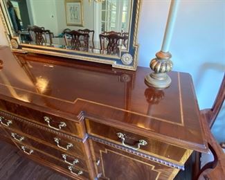 Lot #3   $750.00  Councill inlaid mahogany sideboard     34"h x 66"w x 21"d         (purchased for 3900.00)