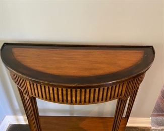 Lot#11  $575.00 Pair of Theodore Alexander demilune tables                   34"h x 48'w x 20"d