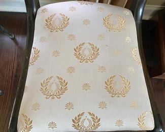 Lot# 37   $175.00   Kittinger Regency-style chair 34"h x 19 1/2'w x 19"d seat height 18" some spots on seat