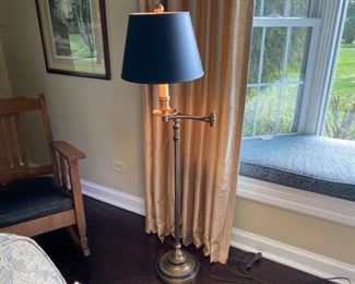Lot#41  $175.00  Chapman brass floor lamp  54"h  some corrosion to brass at base