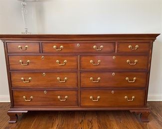 Lot#48   $750.00  Hickory Chair Co. double dresser                      42"h x 68 1/2"w x 21"d