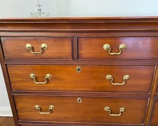 Lot#48   $750.00  Hickory Chair Co. double dresser                      42"h x 68 1/2"w x 21"d