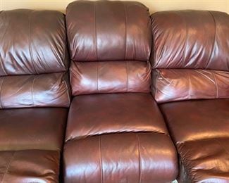 Lot#52   650.00      Leather double recliner sofa  