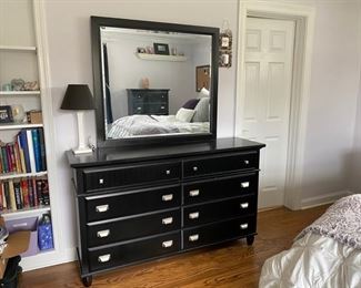 Lot#58  $700.00 Queen Bedroom suite including 2 dressers, queen bed frame (no mattress) and night stand.