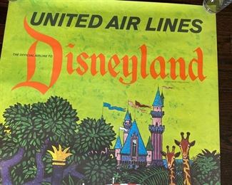Lot#68 $2500.00 FIRM  Extremely Rare Stan Galli United Airlines Disneyland Jungle Cruise Ride poster             40"h x 25"w  (small tear on lower right side)                             **This poster must be viewed by appointment**