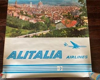 Lot# 69  $150.00 Vintage Alitalia Florence post