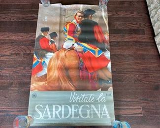 Lot#71 $85.00 Vintage Sardegna poster