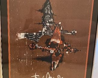 OHNNY FRIEDLANDER LITHOGRAPH 197&nbsp;
(Johnny Gotthard Friedlaender&nbsp;&nbsp;Born:&nbsp;&nbsp;1912 - Pless, Silesia, Poland&nbsp;Died:&nbsp;&nbsp;&nbsp;1992 - Paris, France&nbsp;Known for:&nbsp;&nbsp;Aquatint etching, illustration.was a leading 20th century artist, whose works have been exhibited in Germany, France, Netherlands, Italy, Japan and the United States.&nbsp; He has been influential upon other notable artists, who were students in his Paris gallery. His preferred medium of aquatint etching is a technically difficult artistic process, of which Friedlaender has been a pioneer.Johnny Gotthard Friedlaender was born in Pless (Silesia) and his early studies were in Breslau under Otto Mueller.&nbsp; In 1936 Friedlaender journeyed to Czechoslovakia, Switzerland, Austria, France and Belgium.&nbsp; At the Hague he held a successful exhibition of etchings and watercolours.&nbsp; He fled to Paris in 1937 as a political refugee of the Nazi regime with his young wife, who was an actress.&nbsp; In that year he held an exhibition of his etchings which included the work