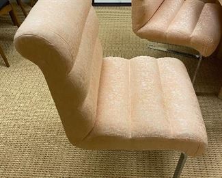 10 UPHOLSTERED CANTILEVER CHAIRS