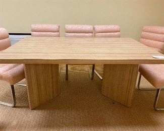 10 UPHOLSTERED CANTILEVER CHAIRS