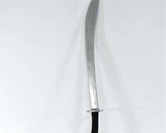 Decorative Or Practice One-Piece Scimitar Sword With Wrapped Hilt
