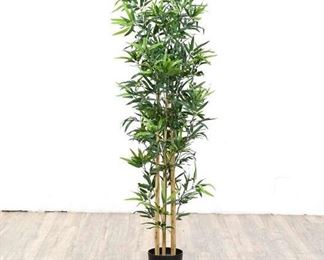 6' Tall Leafy Green Faux Bamboo Plant