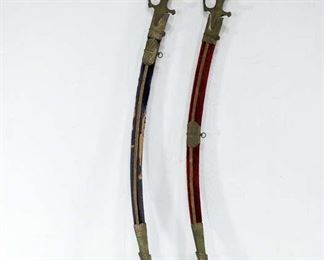 Pair Of Cavalry Scimitars Made In India, Sheaths Show Signs Of Wear