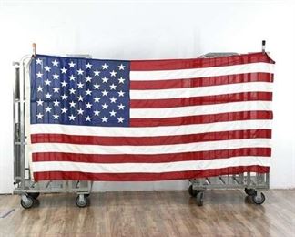 Large Patriotic 10' Valley Forge Flag Company 100% Cotton American Flag 