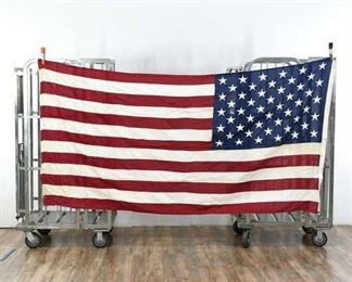 Large 9' North Bay Industries 100% Cotton American Flag, Slight Discoloration