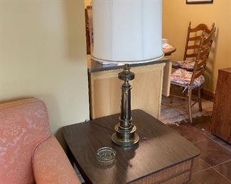 . . . the other mid-century end table with brass lamp