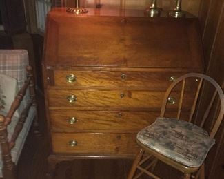 Early  Slant  Front Desk in the Family Room.