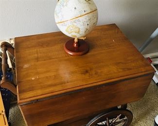 Old rolling tea cart